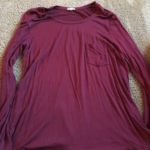 Maroon long sleeve tee